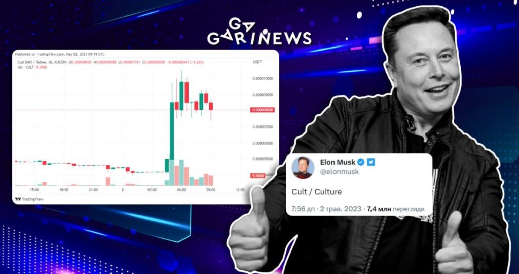 Musk’s Tweet Boosts Cult DAO Token, Price Doubles