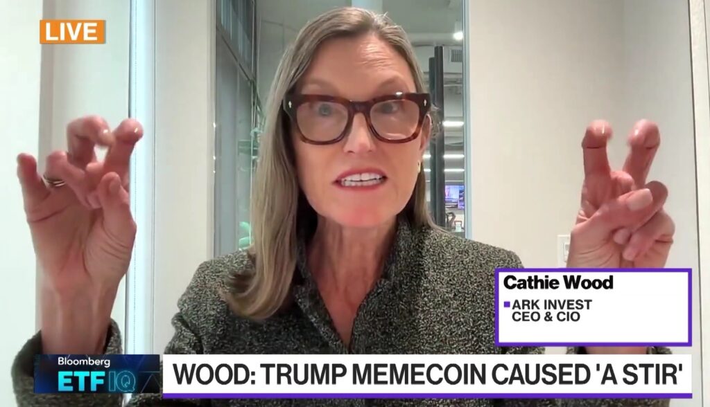 Ark Invest CEO and CIO Cathie Wood discusses the "memecoin moment" Trump's coin is a part of.
Source: Youtube
- The Coinomist