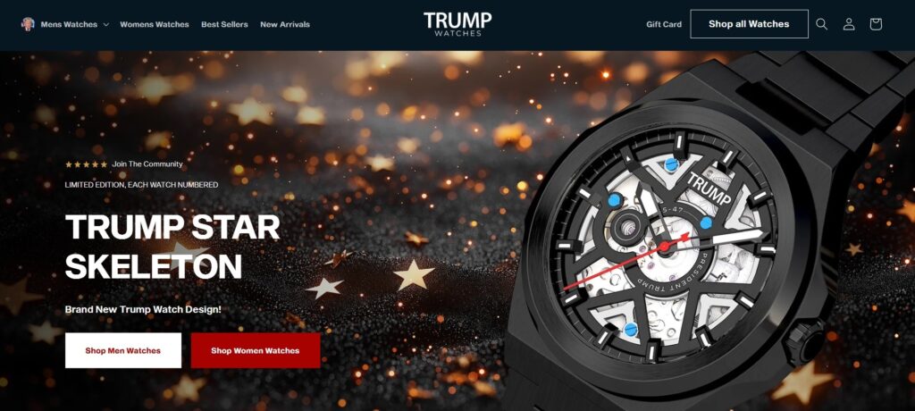 The Trump Timepiece Collection: Now Open for Pre-Order.
Source: GetTrumpWatches.com
- The Coinomist